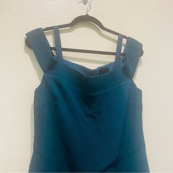 Greylin Revolve Alex Off Shoulder Mini Ribbed Dress Teal Green Sz.L NWT - Picture 4 of 8